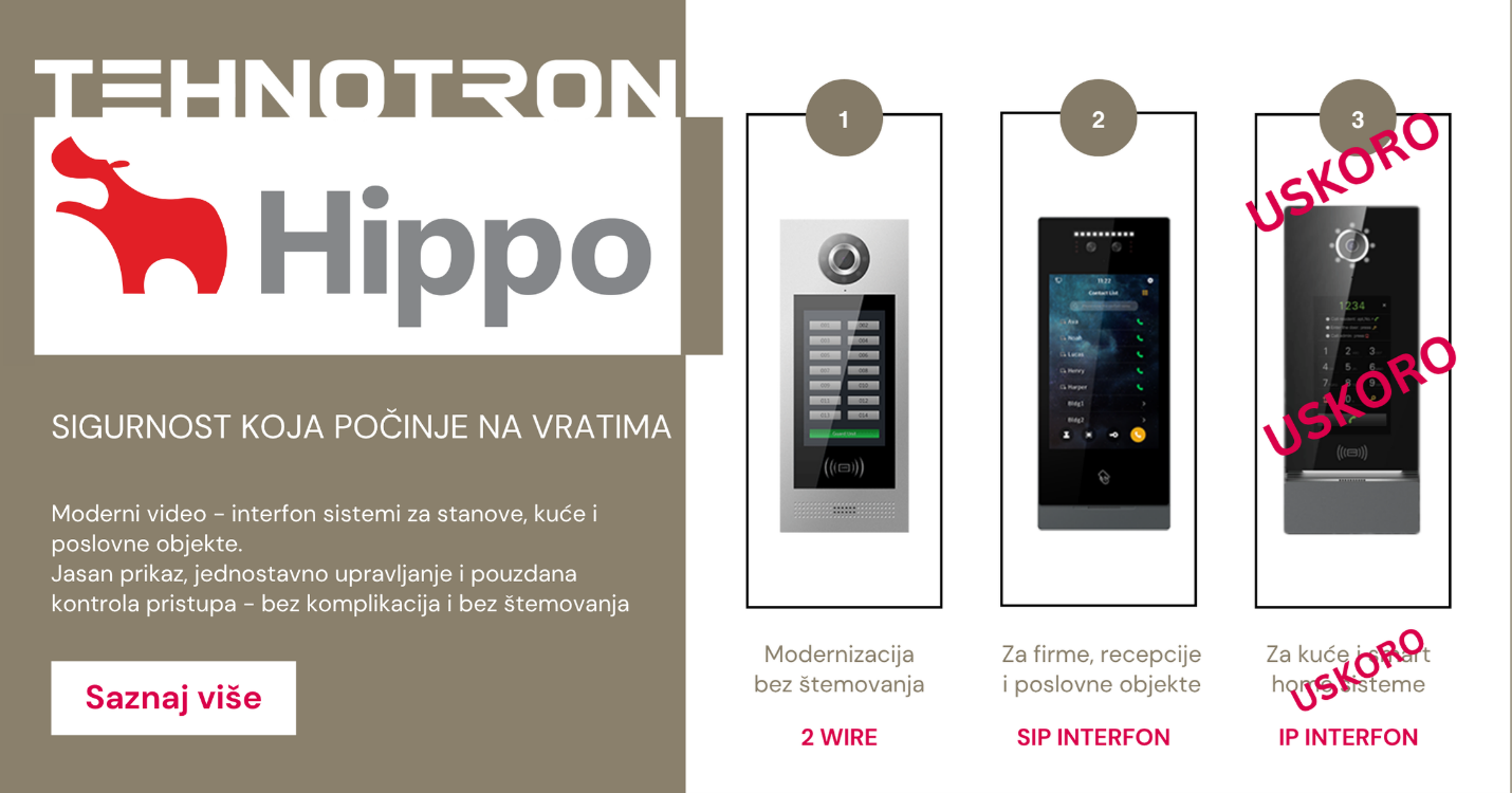 HIPPO video interfon sistem za kuće, stanove i poslovne objekte